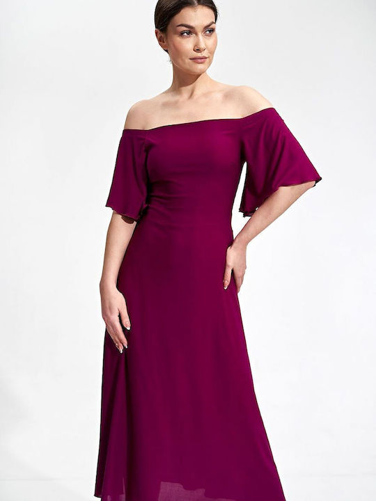 Figl Midi Dress Burgundy