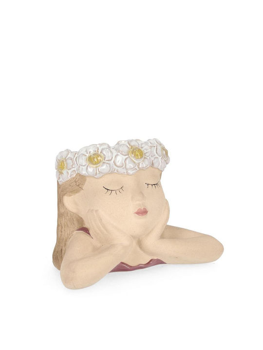 Bizzotto Planter Ceramic Multicolour 23.5x23.5x17.1cm.