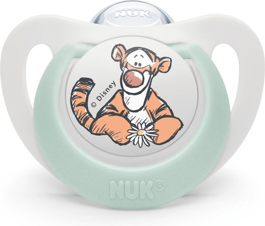 Nuk Star Pacifier Silicone Tiger - White/Mint for 0-6 months