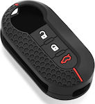 Car Key Cover Case made of with 3 Buttons for Fiat / Peugeot / Citroen in Black Color