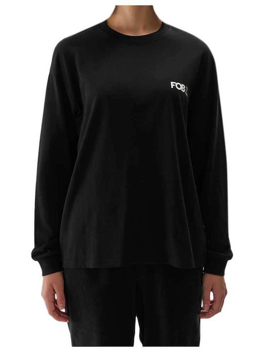 4F Women's Athletic Blouse Long Sleeve Black