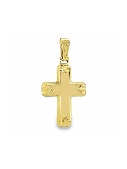 Xryseio Damen Gold Kreuz 18K