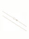 Forever Friends White Gold Chain Neck 14K Thin Thickness 1.2mm and Length 45cm