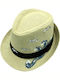 LiebeQueen Wicker Women's Fedora Hat Beige