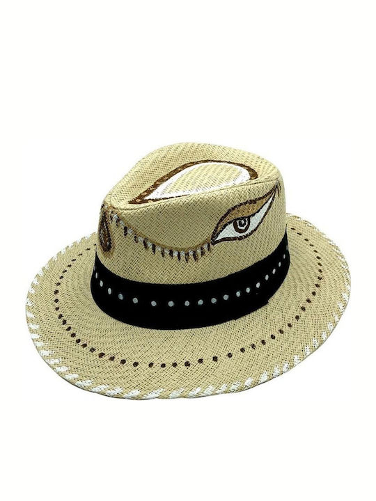 LiebeQueen Γυναικείο Ψάθινο Καπέλο Μπεζ