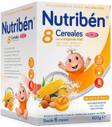 Nutriben Βρεφική Κρέμα 8 Cereals, Honey and Nuts για 6m+ 600gr