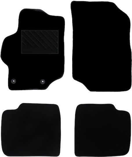 Autopataki Set of Front and Rear Mats 4pcs for Citroen C-Elysee Black
