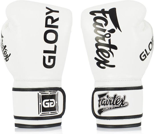 Fairtex Боксови Ръкавици Кожени за Състезание Бели