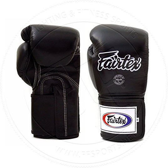 Fairtex Boxhandschuhe Leder für Kampf Schwarz