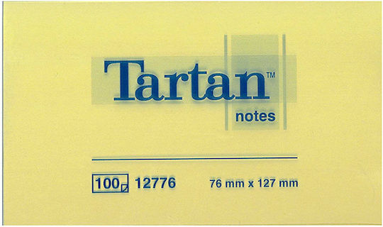 Tartan Note Pads in Cube Yellow Set of 12pcs