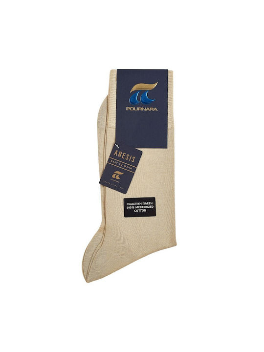 Pournara Men's Socks Beige