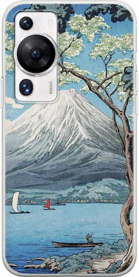 Укийо-е Фуджи езеро Яманака Huawei P60 Pro Гъвкав TPU Прозрачен Силикон