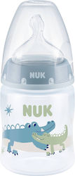 Nuk First Choice+ Polypropylen Babyflasche mit Silikon Sauger und Temperaturkontrollanzeige 0-6m 150ml Krokodil