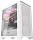 Darkflash DRX70 Mesh Gaming Midi Tower Computer Case with Window Panel and RGB Lighting White