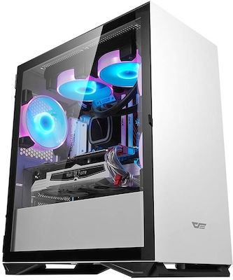 Darkflash DLM22 Gaming Midi Tower Computer Case with Window Panel White