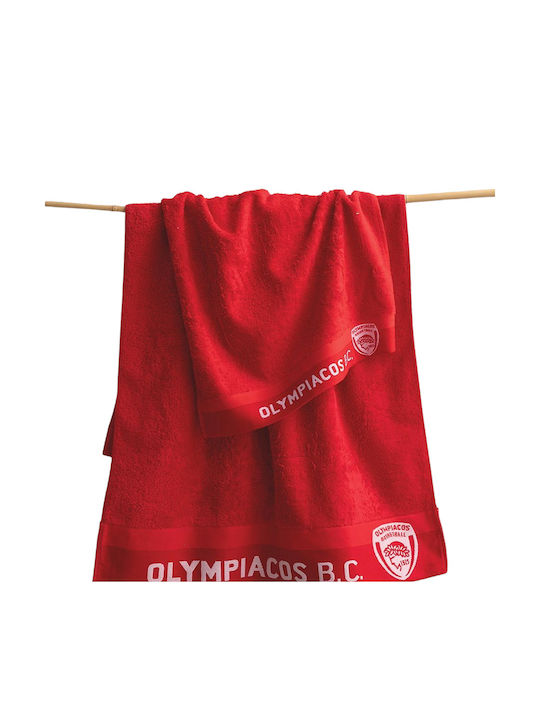 Palamaiki Кърпа за лице Олимпиакос 50x100см. Червена