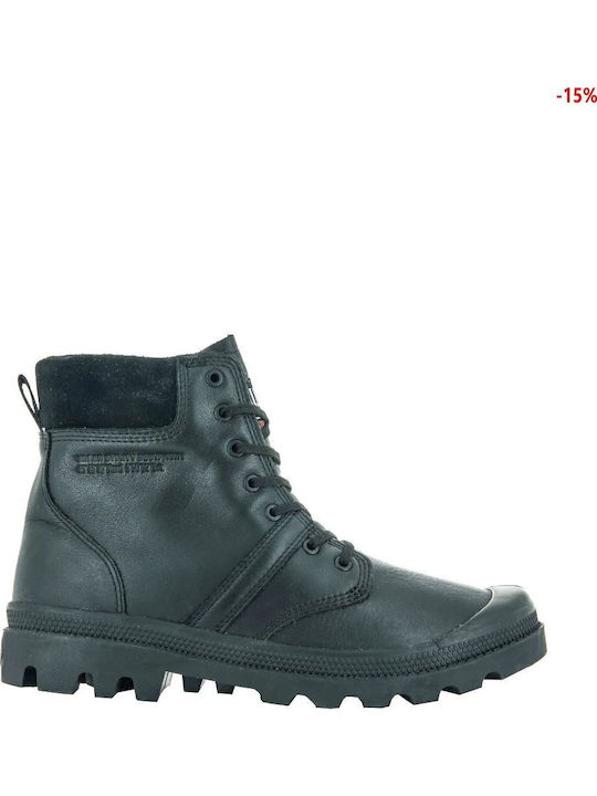 Palladium Leather Women's Ankle Boots Black