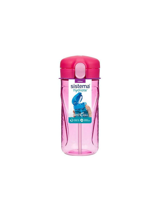 Sistema Tritan Quick Flip Παγούρι 520ml Ροζ