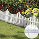 Plastic Fences for Enclosure in White Color 60.5x32.5cm 4 Pieces