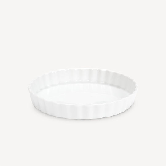 Pillivuyt Porcelain Round Heat-Resistant Cookware for Tart 28.5x28.5x4cm