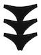 Βαμβακερά Women's Slip 3Pack Black