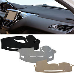 Kokkinoplitis Car Dashboard Cover with Emblem for Peugeot 208 Beige Colour