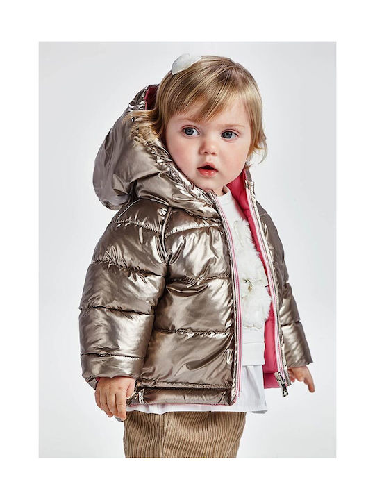 Mayoral Kids Casual Jacket Double Sided Gold-pink