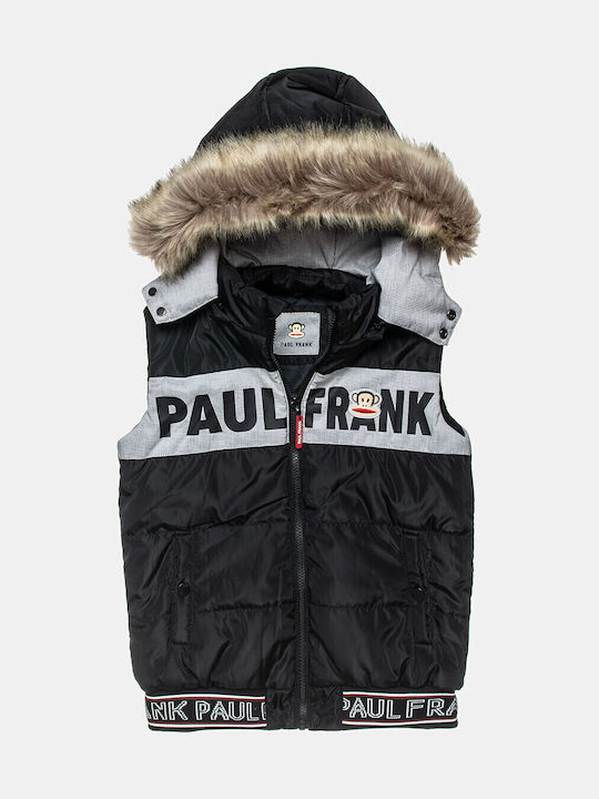 Kids' Casual Jacket Sleeveless with Hood Black