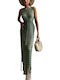 Chicret Damen Kleid Strand Grün