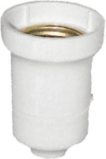 CHaralampidis Stromstecker mit Steckdosenbuchse E27 in Weiß Farbe Set 1Stück SKU17931