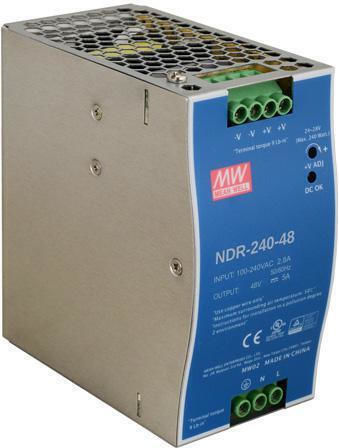 Mean Well Sursă de Alimentare pe Șină DIN cu Ieșire 48V și Putere 240W 5A