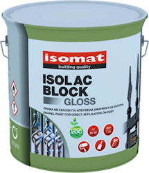 Isomat Βερνικόχρωμα Αντισκωριακό Διαλύτου Isolac-block 0.75lt Μαύρο Γυαλιστερό