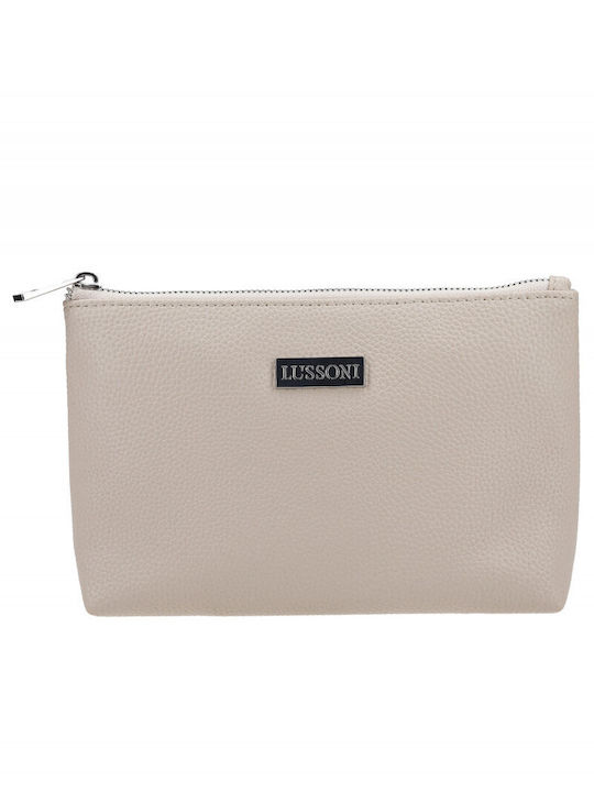 Lussoni Toiletry Bag in Beige color 23cm