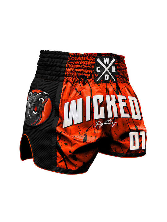 Wicked1 Bărbați Shorts Kick/Thai Boxing Portocaliu