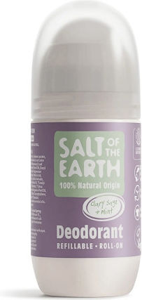 Salt of the Earth Clary Sage & Mint Φυσικό Αποσμητικό σε Roll-On 75ml