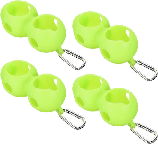 Patikil Golf Ball Grabber Green Silicone Carabiner 4 Pcs