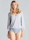 Figl Long Sleeve Bodysuit Gray