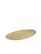 Espiel Snow Plate Shallow Oval Gold 22x22cm