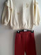 Kinder-Set mit Hose Winter 2Stück Burgundisch