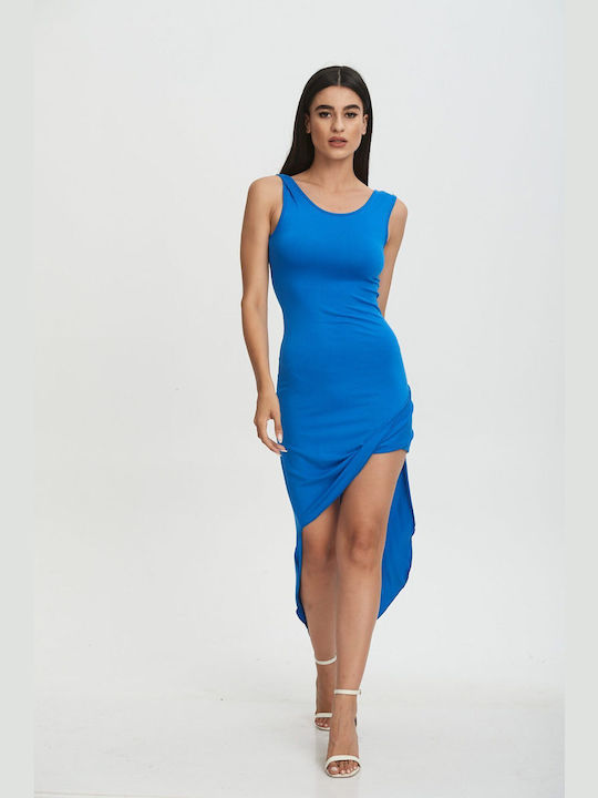 Boutique Maxi Φόρεμα Μπλε Ρουά