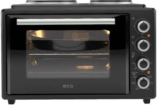ECG Ηλεκτρικό Φουρνάκι 35lt με 2 Εστίες Μαύρο