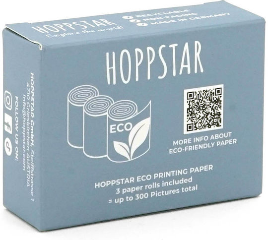 Hoppstar Eco Συσκευασία 3 Ρολά Θερμικού Χαρτιού Γαλάζιο