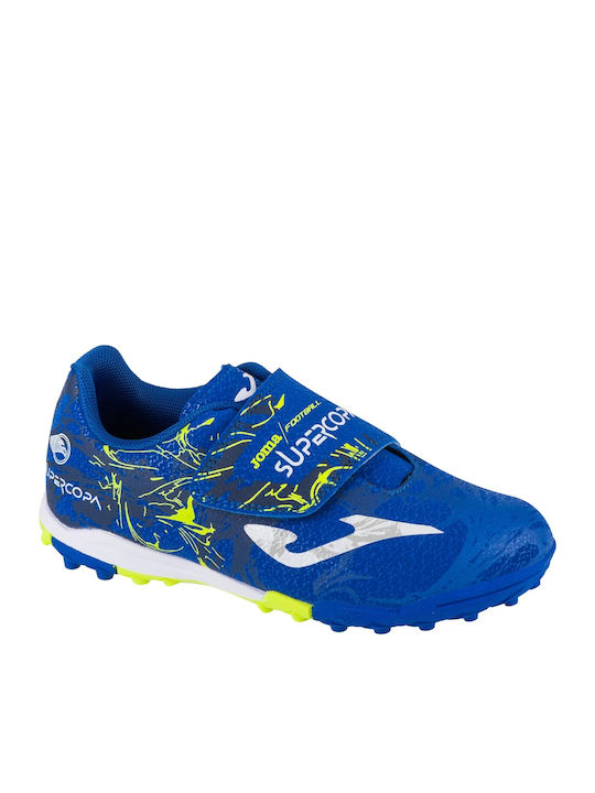 Super Copa Kids Molded Soccer Shoes without Laces Blue