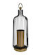 Fylliana Fl8478 Candle Holder Metal in Black Color 17x17x50cm 1pcs