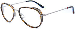 Vuarnet Men's Metal Prescription Eyeglass Frame With Grey Clip-On