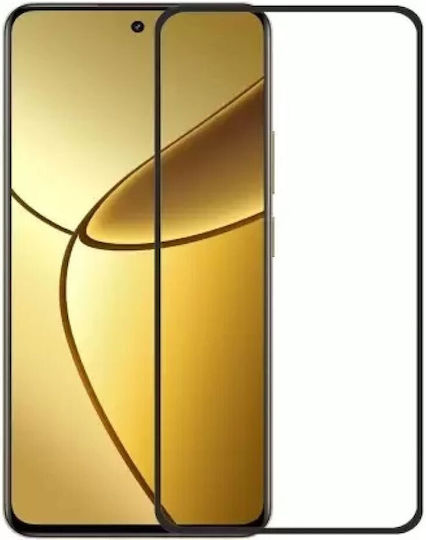Techwave 5D 0.3mm Adeziv complet Full Face Tempered Glass Negru (Realme 12+)