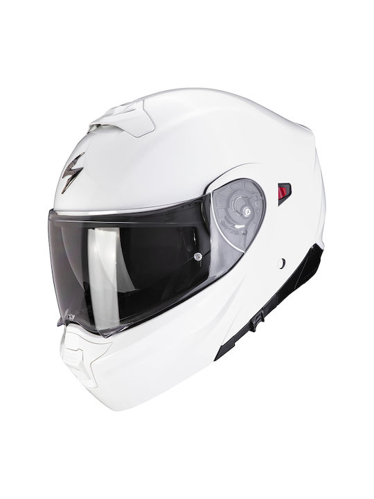 Scorpion Exo 930 Flip-Up Helmet with Sun Visor Solid White