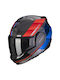 Scorpion Exo Tech Evo Flip-Up Helmet with Sun Visor ECE 22.06 Genus Black/Blue/Red