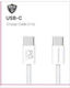 Technovo USB 2.0 Kabel USB-C Männlich - USB-C Weiß 1m