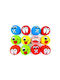 Haustier-Gummiball-Spielzeug mit Gesichtern Zufällige Designauswahl 6cm